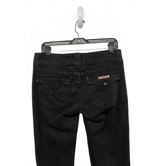 HUDSON Jeans Women's Black Flare Jeans Size 30 32” waist Flap Pockets - Picture 4 of 8